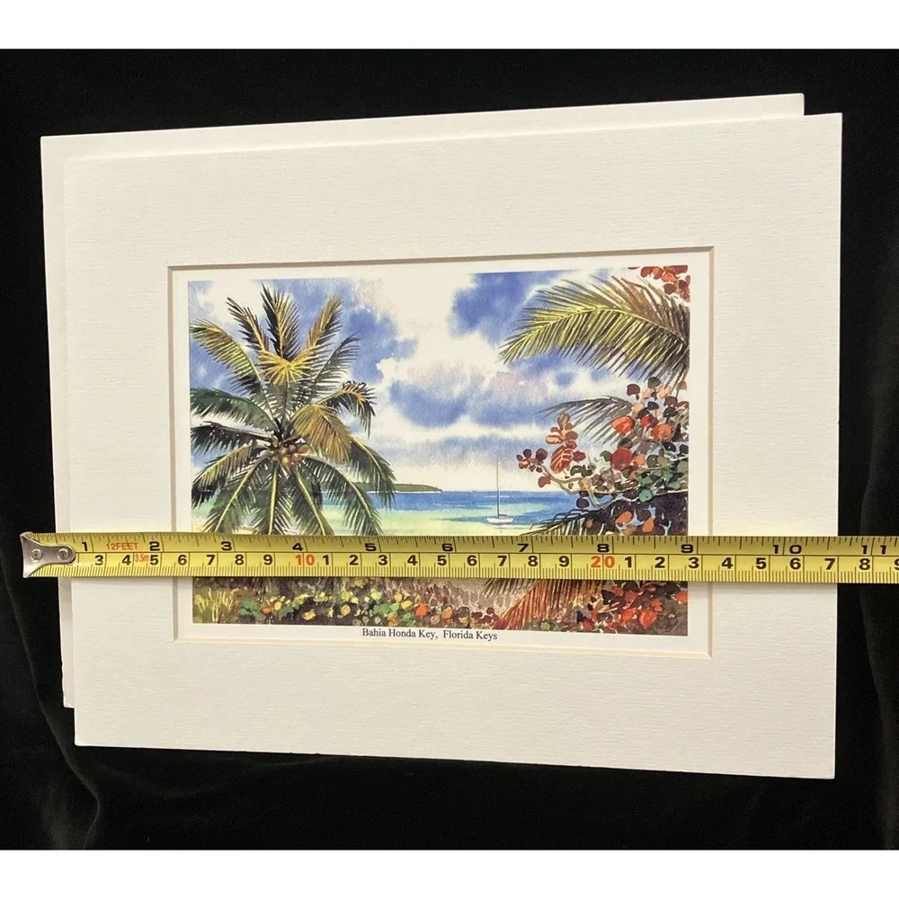 Bahia Honda Evening Glow Florida Keys Sailboat Tropical Painting George Salhofer